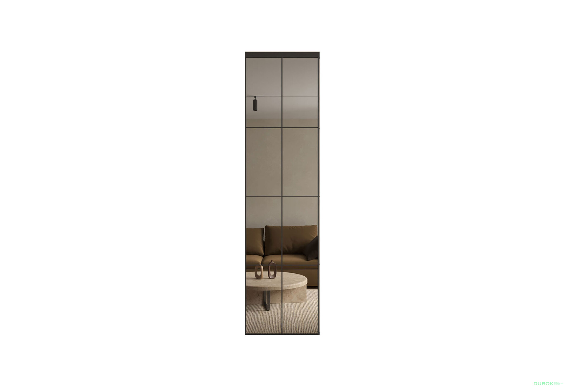 Fotografie 3 - Skříň s posuvnými dveřmi Komforto Světlý dub sonoma 4D Loft Zrcadlo Lines BL