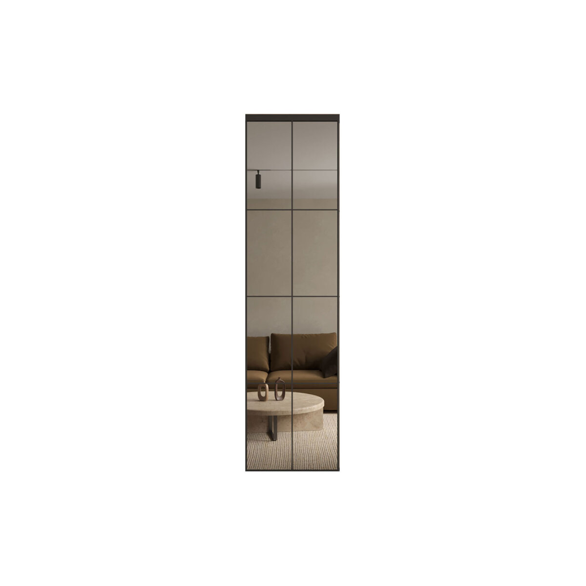 Skříň 4D 2400x2400x600 Světlý dub sonoma, 4D Loft Zrcadlo Lines BL (obrázek 3)