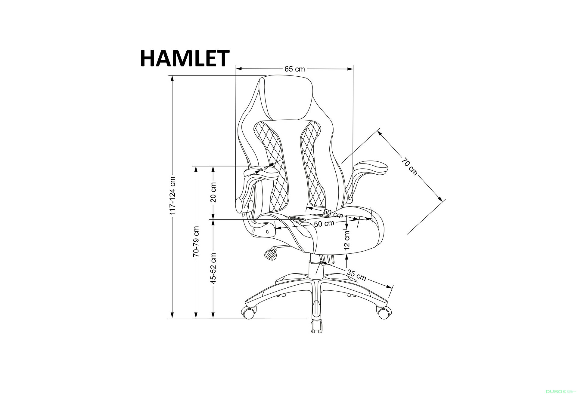 Fotografie 10 - Otočné křeslo Hamlet černý / popel