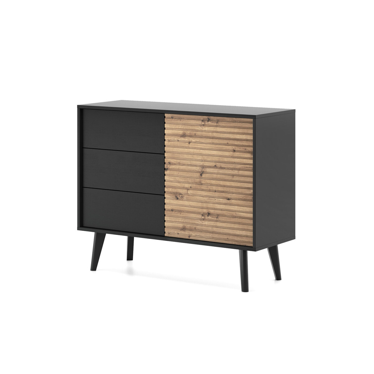 

Komoda KSZ104 dub artisan / černý Willow
