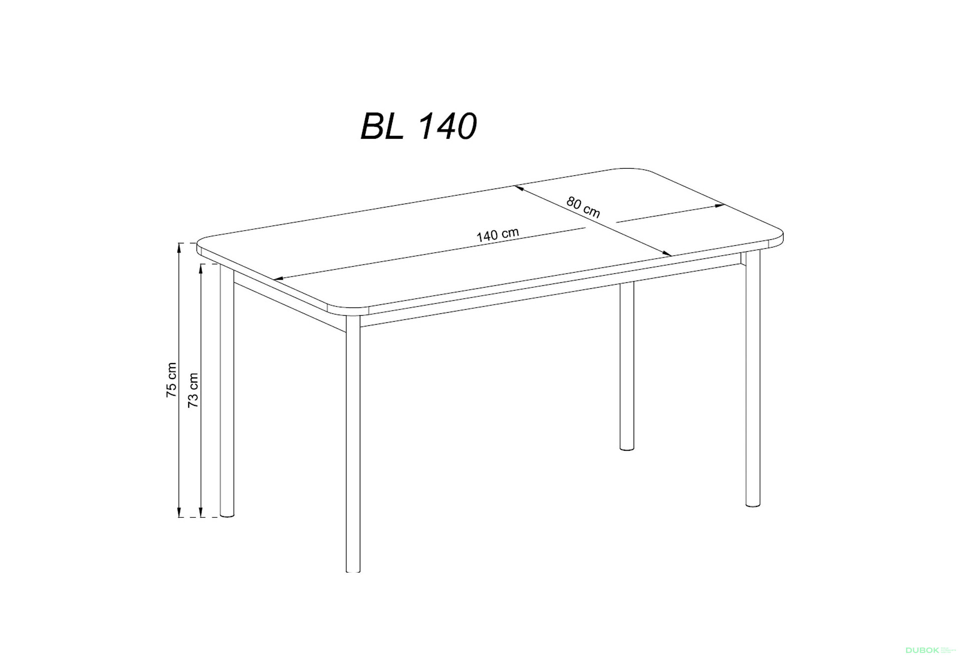 Fotografie 2 - Stůl BL140 jackson hickory / grafit Basic