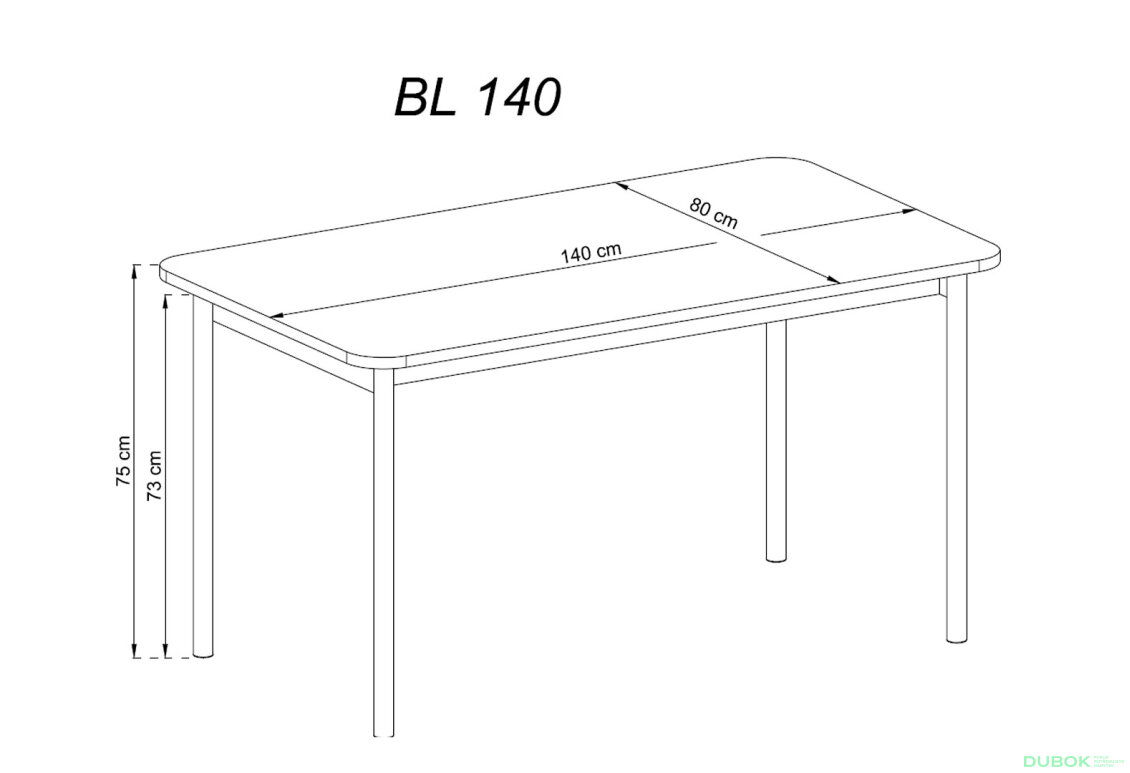 Fotografie 2 - Stůl BL140 jackson hickory / grafit Basic