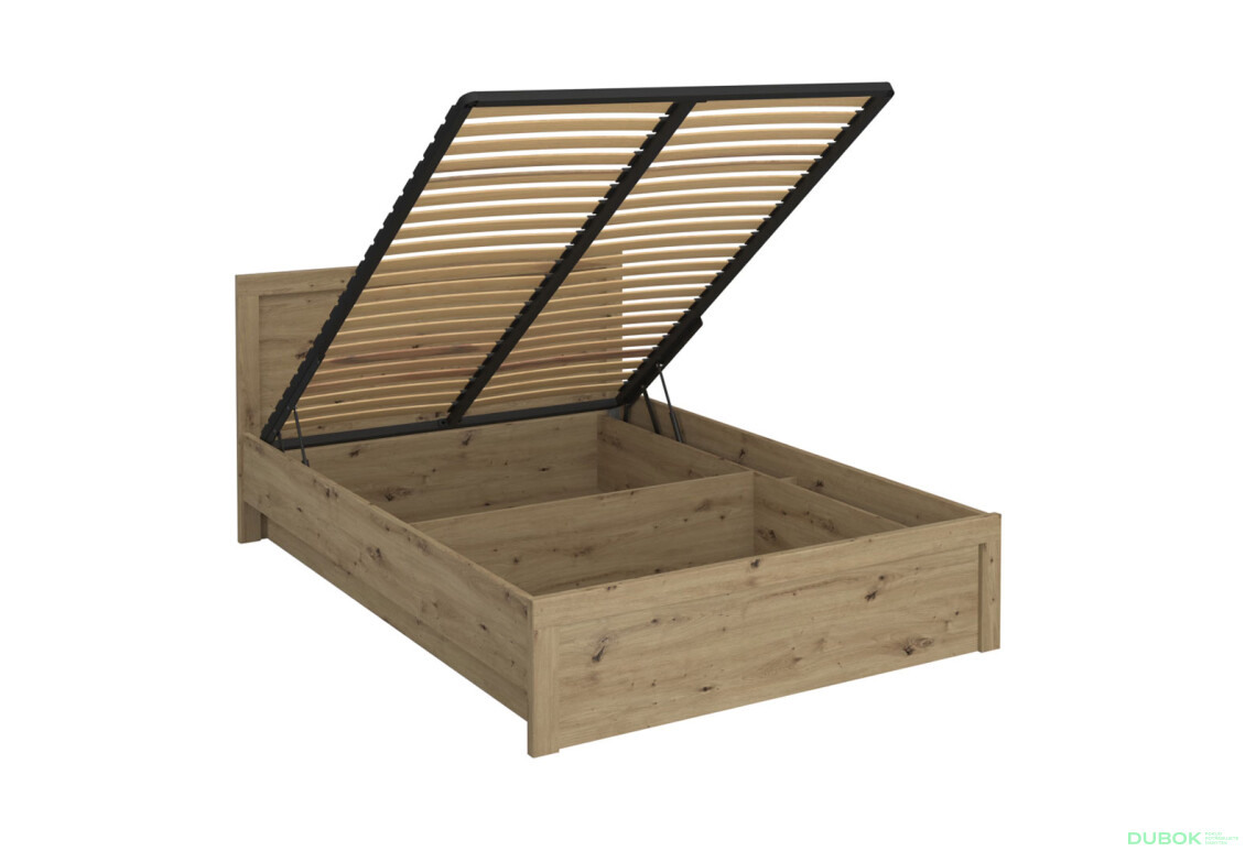 Fotografie 5 - Postel 120x200 s úložným prostorem dub artisan Ayson