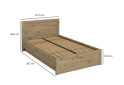 Fotografie 6 - Postel 120x200 s úložným prostorem dub artisan Ayson
