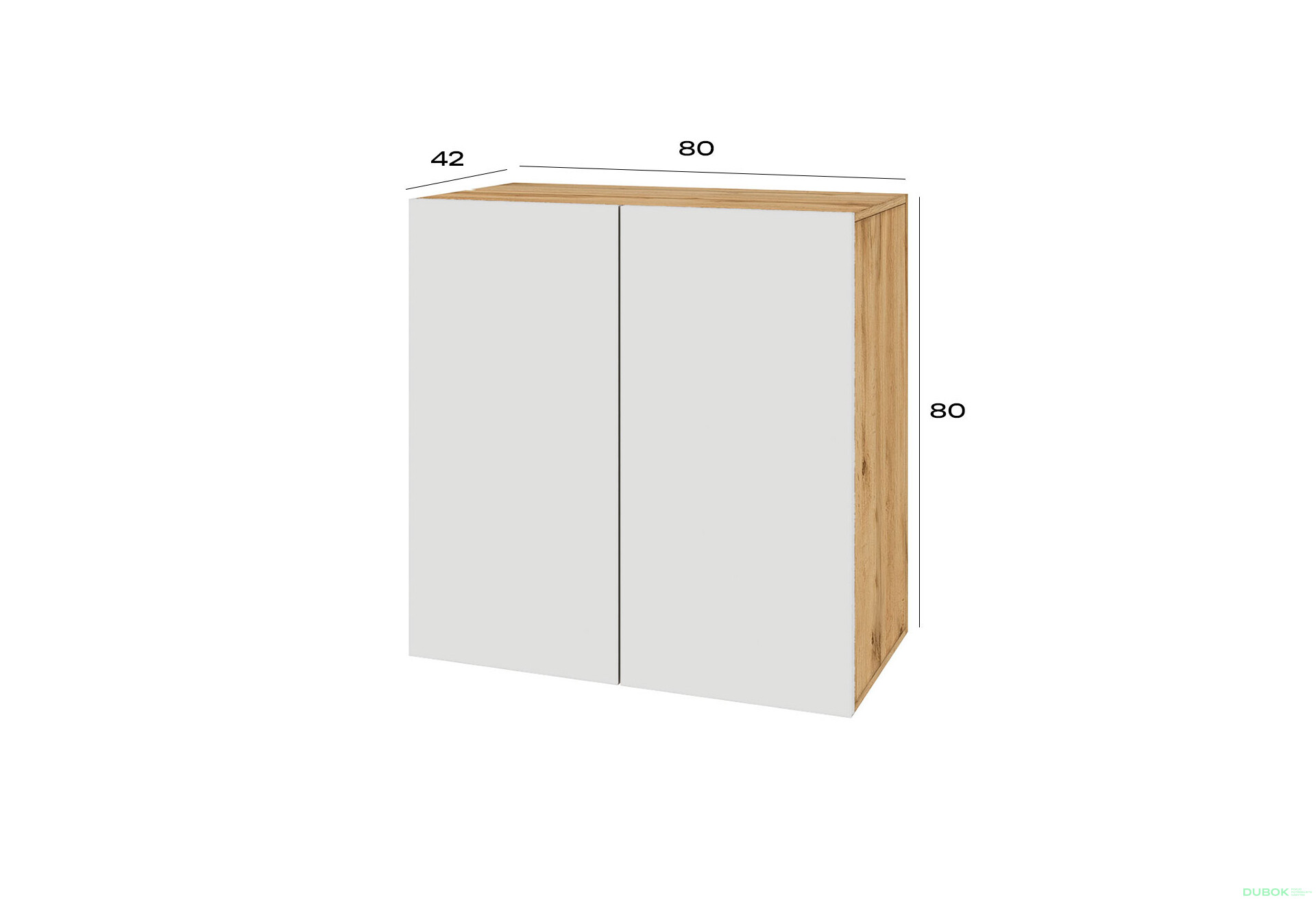 Fotografie 3 - Komoda 2D 80 cm dub apalačský / nymphaea alba Space