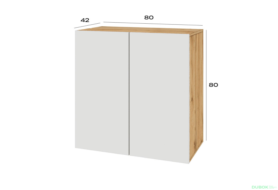 Fotografie 3 - Komoda 2D 80 cm dub apalačský / nymphaea alba Space