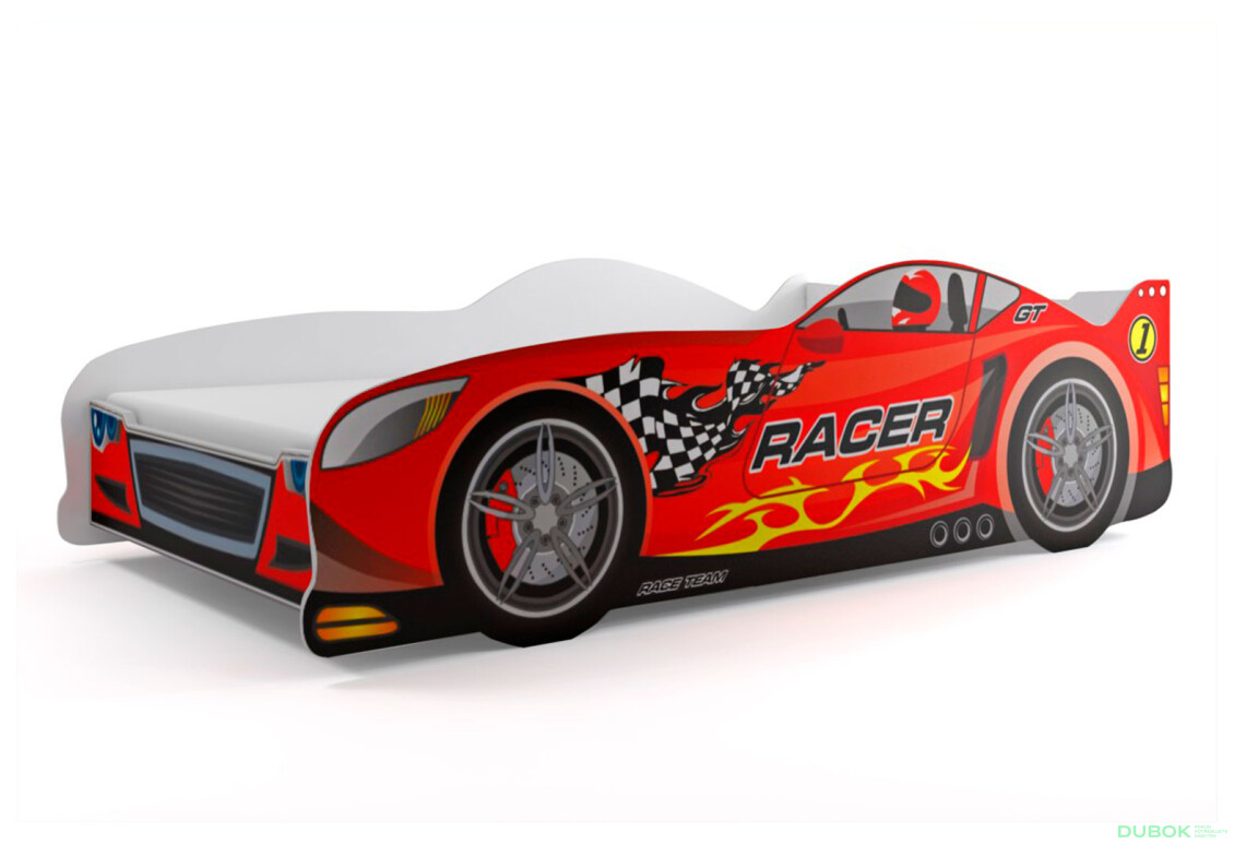 Postel pro děti Cars 80x160 s roštem Sportovní auto