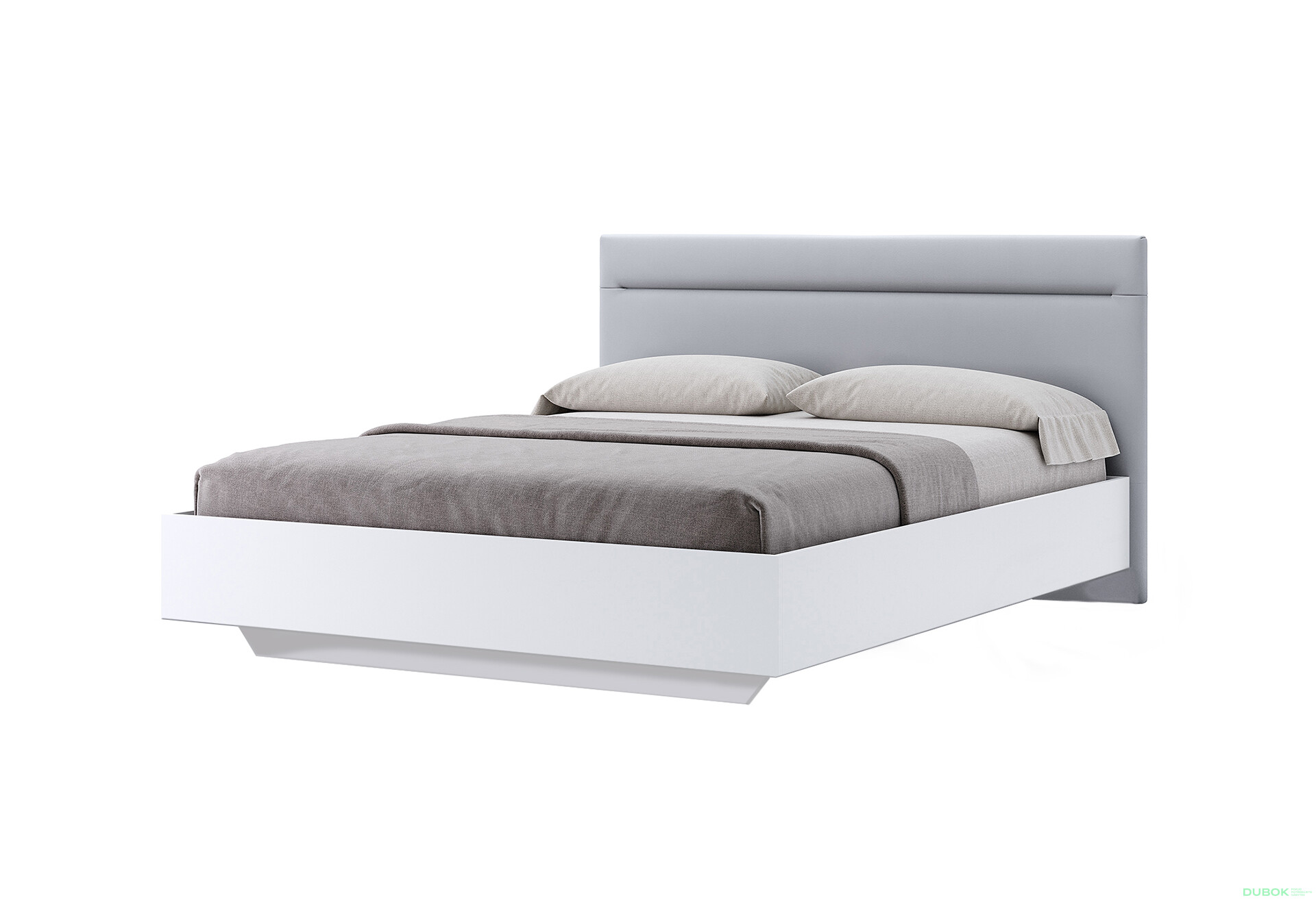 Postel 1,8x2,0 s čalouněným měkkým čelem, bílý lesk Family - Fotografie 1 Fotografie 1 - Postel 1,8x2,0 s čalouněným měkkým čelem, bílý lesk Family