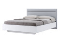 Fotografie 1 - Postel 1,8x2,0 s čalouněným měkkým čelem, bílý lesk Family