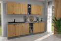 Obrázek 2 - Kuchyňská sestava 2.6 m Ava antracit / dub artisan