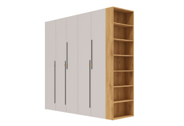 Skříň 5D 220 cm dub appalačský / kašmír Space