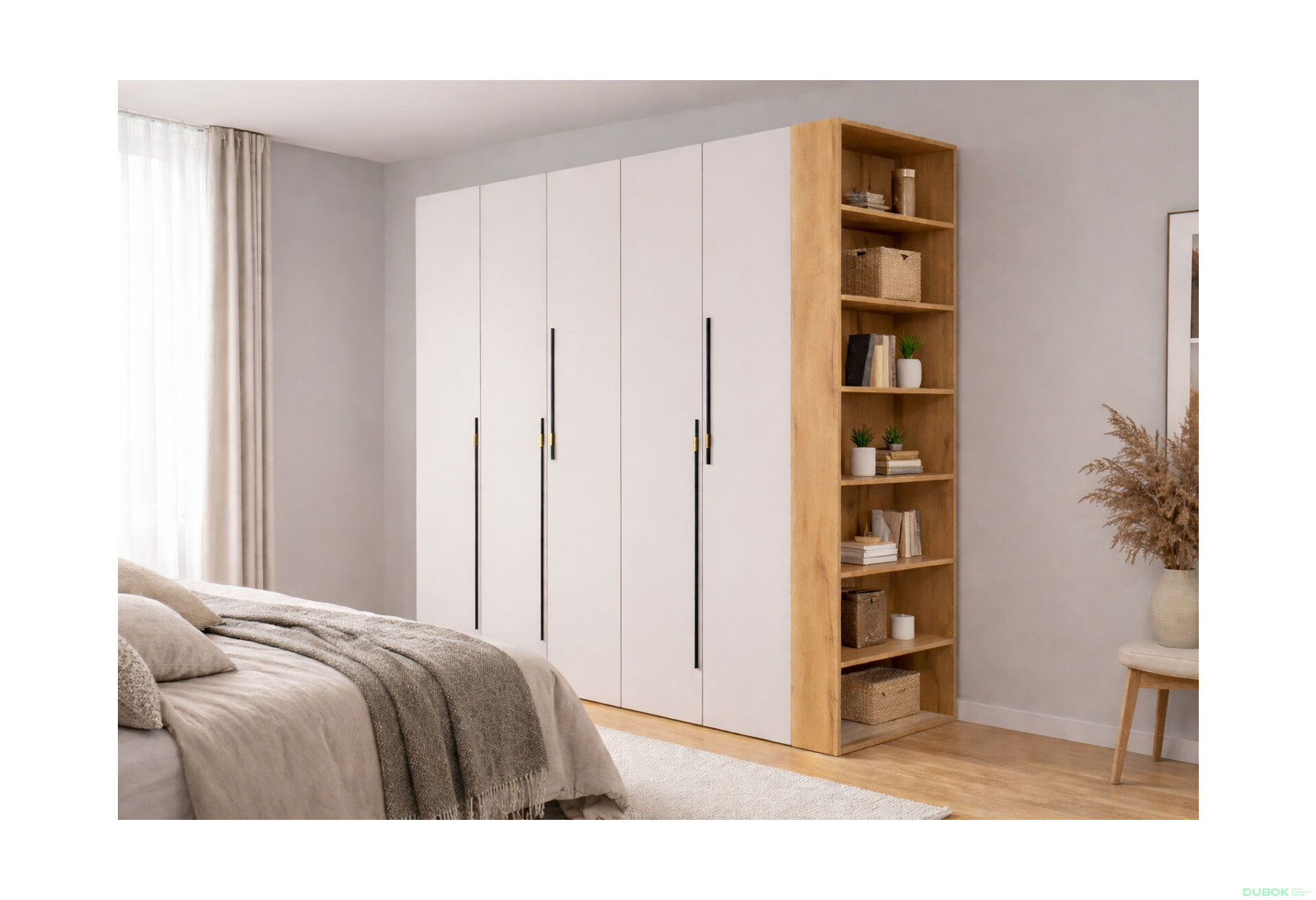 Fotografie 2 - Skříň 5D 220 cm dub appalačský / kašmír Space