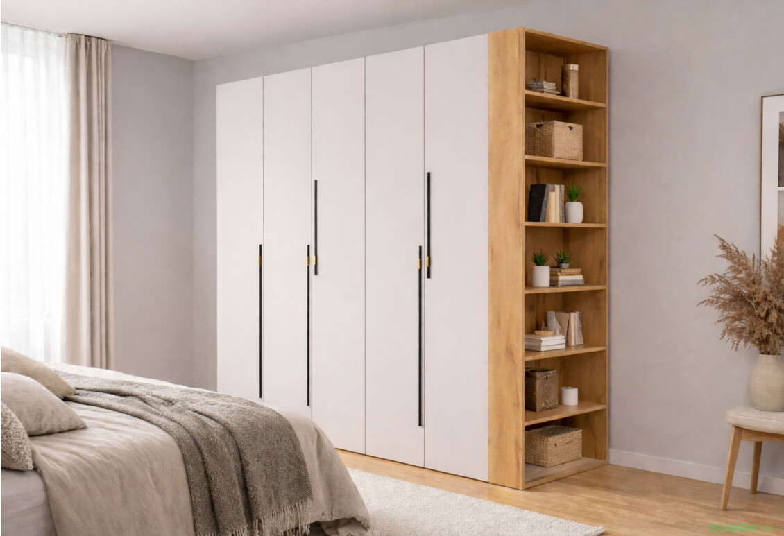 Fotografie 2 - Skříň 5D 220 cm dub appalačský / kašmír Space