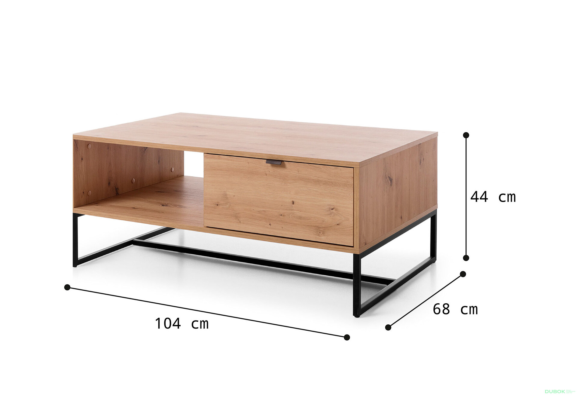 Fotografie 6 - Konferenční stolek AL104 dub artisan Amber