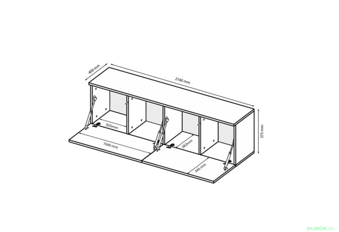 Fotografie 5 - TV stolek 2,1 lesklá bílá Legs Box