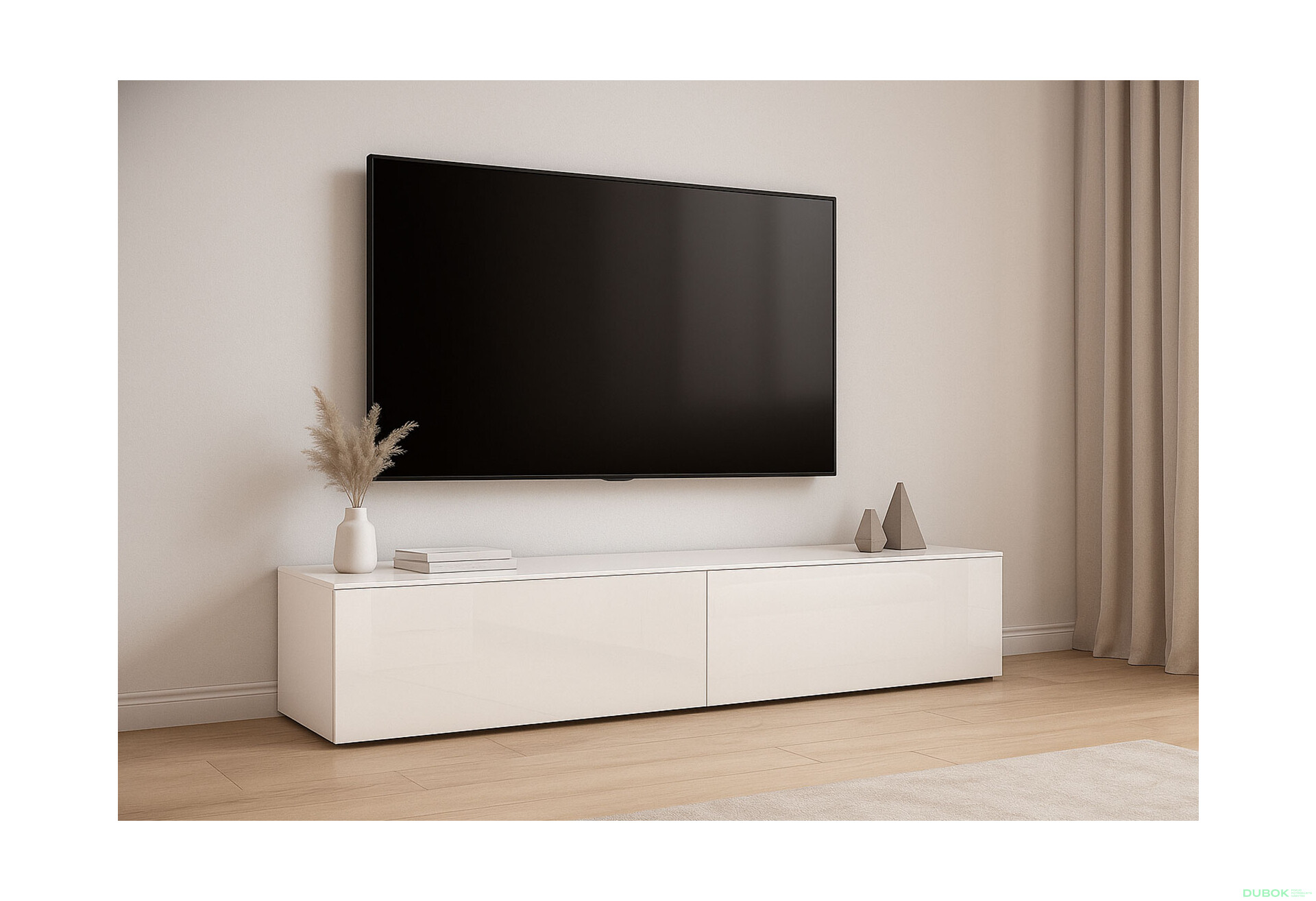 Fotografie 2 - TV stolek 2,1 lesklá bílá Legs Box