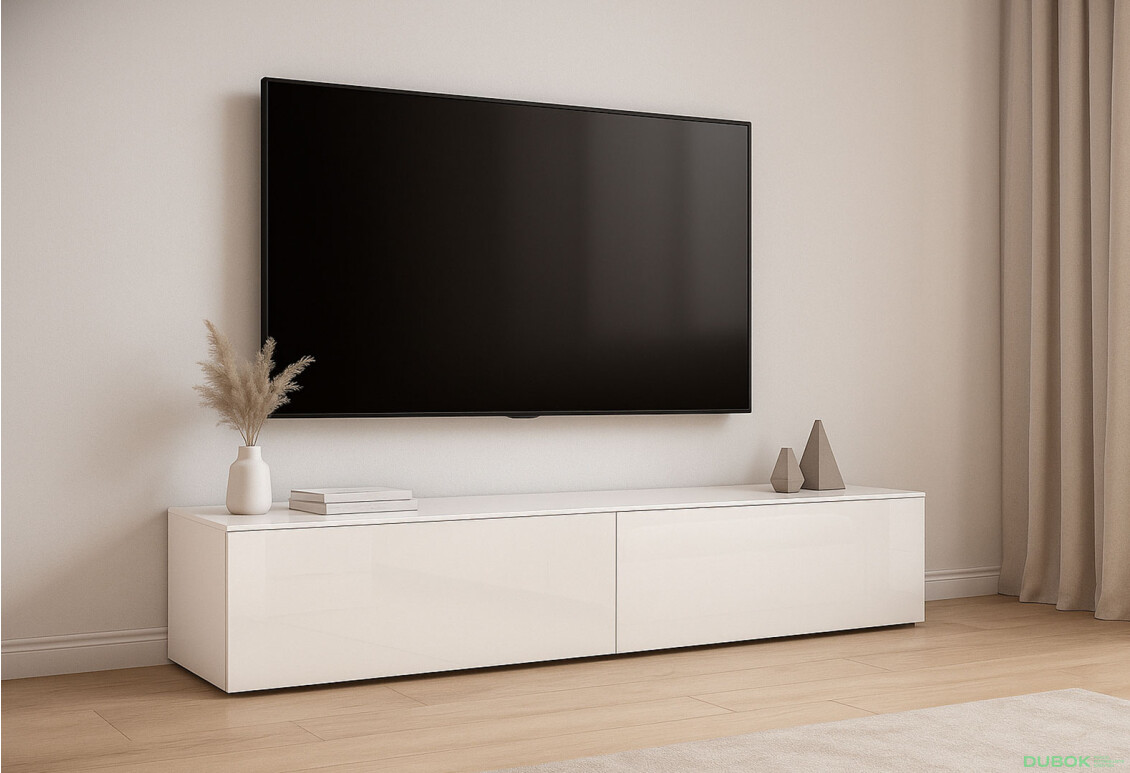 Fotografie 2 - TV stolek 2,1 lesklá bílá Legs Box