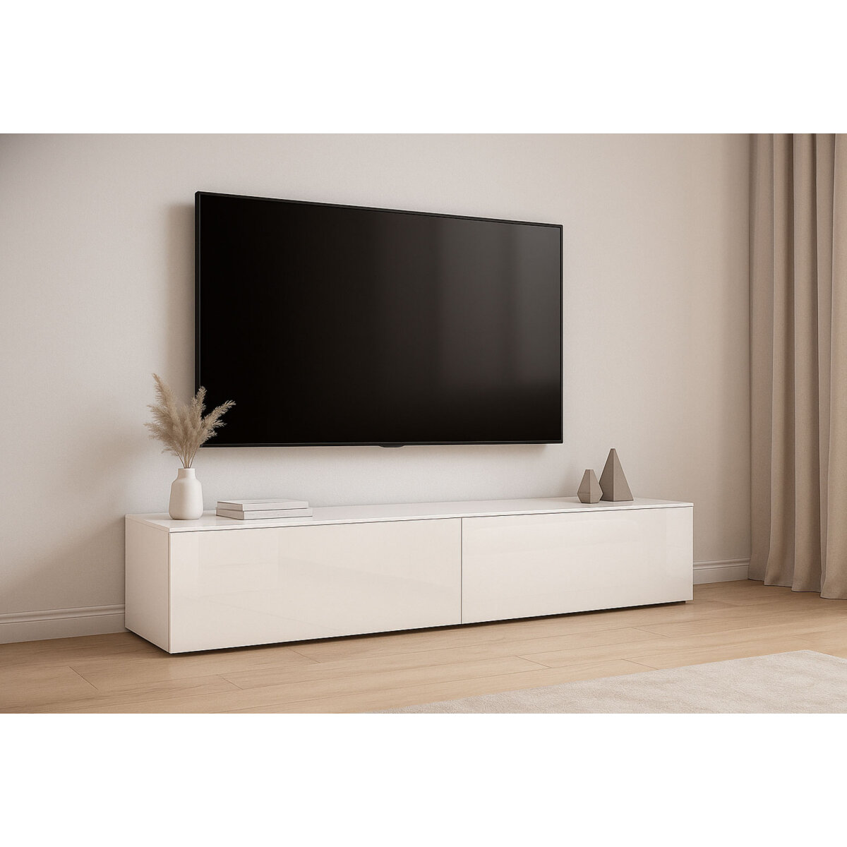 TV stolek 2,1 lesklá bílá Legs Box (obrázek 4)