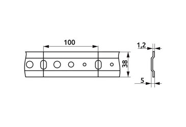 Montážní lišta pro držák skříňky 2,0 m