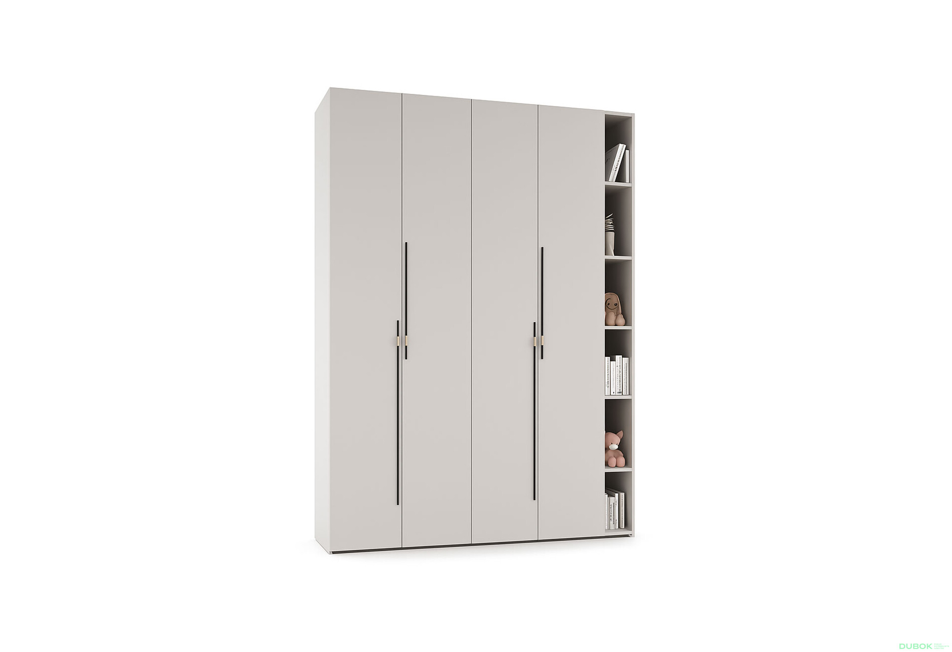 Fotografie 1 - Skříň 4D s policemi 180 cm kašmír Space