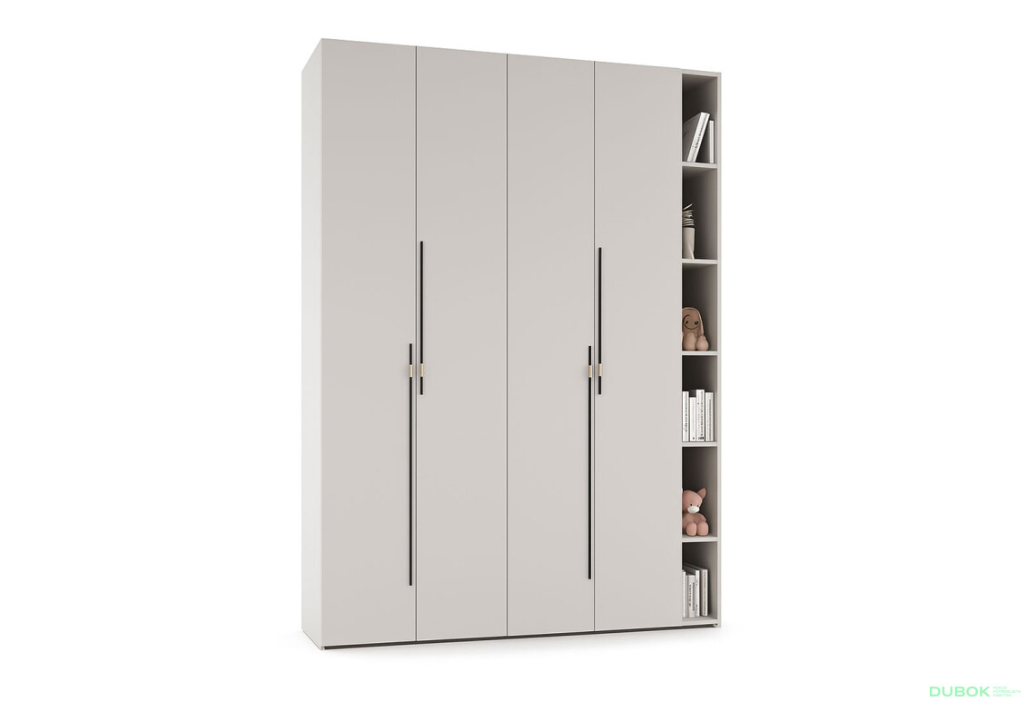 Skříň 4D s policemi 180 cm kašmír Space