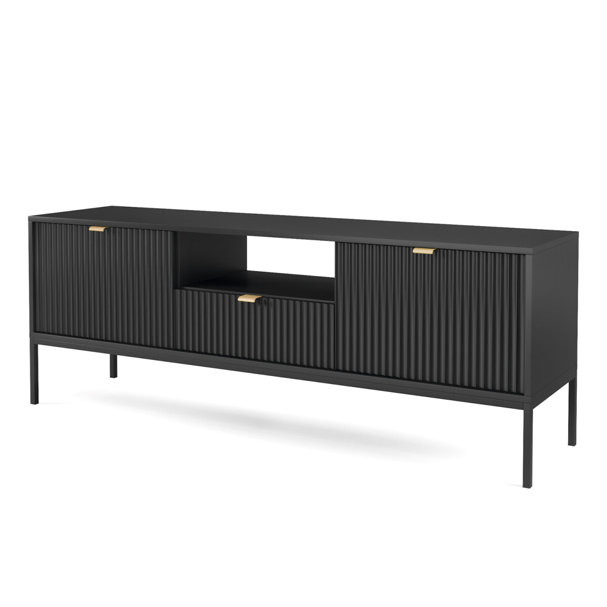 

TV stolek RTV154 černá Nova Černé nohy / zlatý úchytky