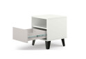 Fotografie 4 - Noční stolek Borg 1s bílý / kašmír