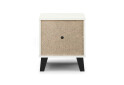 Fotografie 6 - Noční stolek Borg 1s bílý / kašmír
