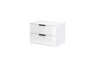 Noční stolek 2šx bílý lesk Mila