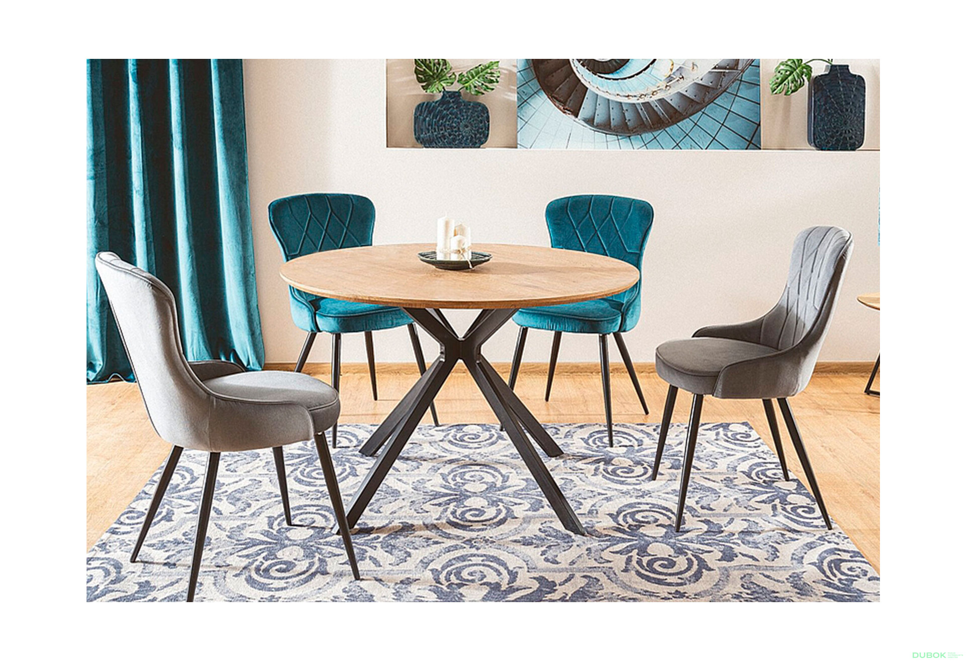 Fotografie 3 - Židle Lotus Velvet šedý Bluvel 85, kov černá matná