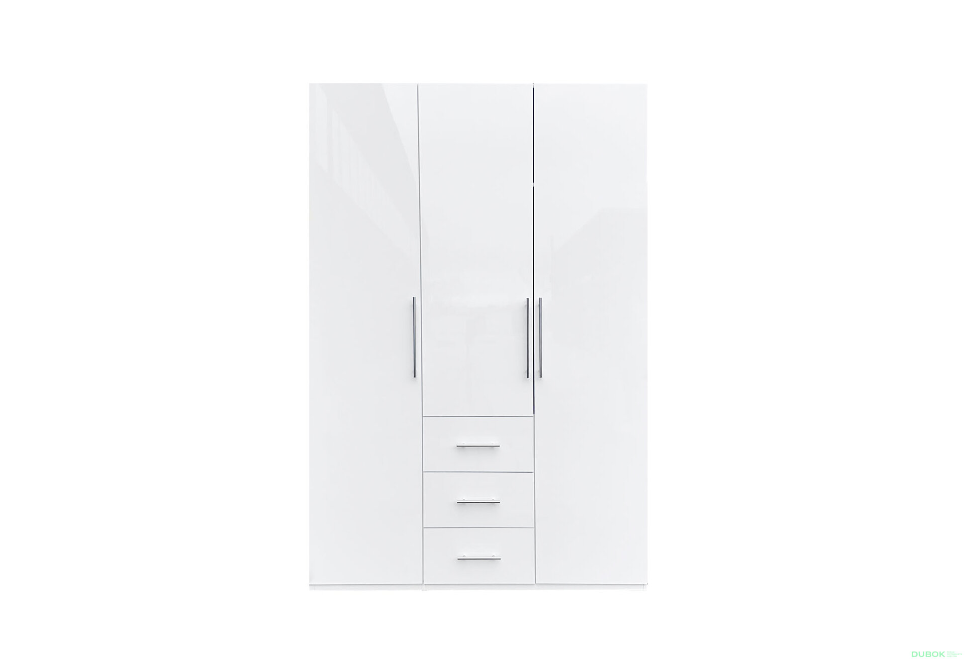 Fotografie 3 - Skříň Magnum 3dv 3šx (Lesklá Bílá)