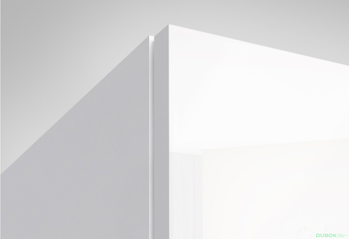 Fotografie 4 - Skříň 3D bez zrcadel, bílý lesk Mila