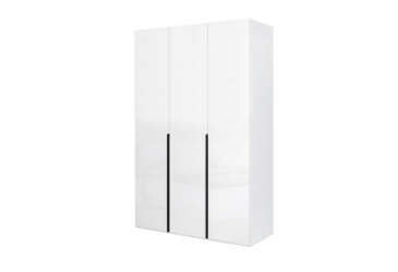 Skříň 3D bez zrcadel, bílý lesk Mila