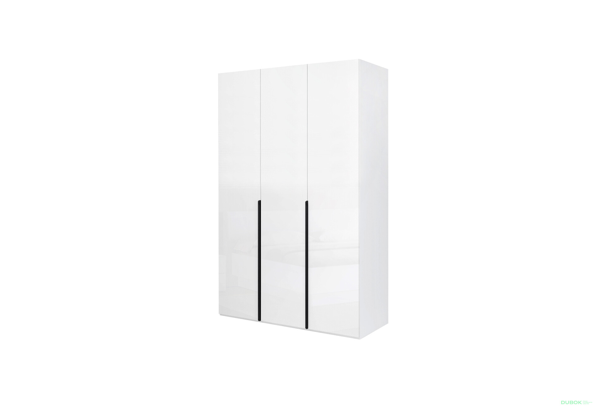 Fotografie 1 - Skříň 3D bez zrcadel, bílý lesk Mila