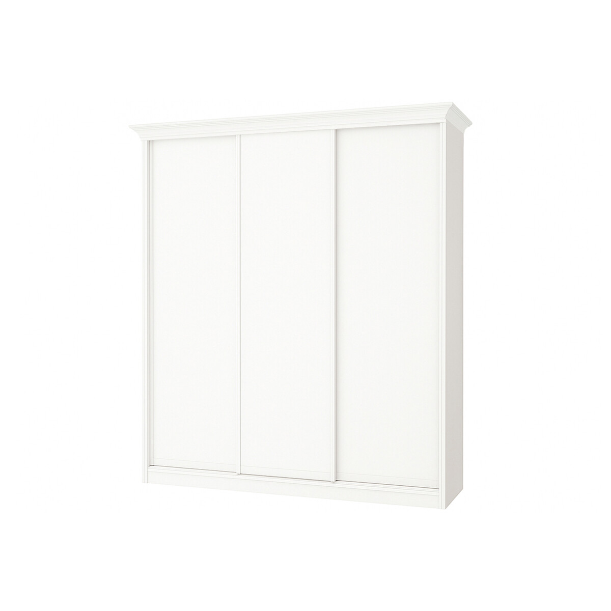 

Skříň Rim-Veneziano 3D 2.0 m bílá s římsou, fasádami DTD