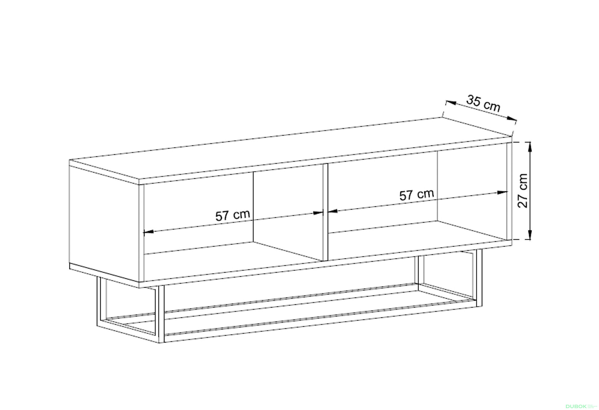 Fotografie 3 - TV stolek ERTV120 dub artisan Enjoy