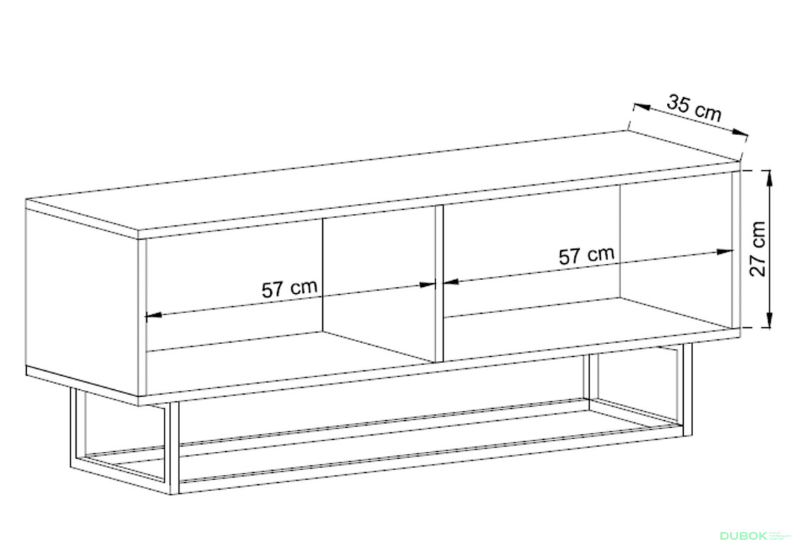Fotografie 3 - TV stolek ERTV120 dub artisan Enjoy