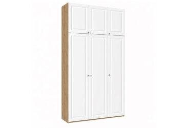 Skříň Madrid 150×55×275 cm s nástavci, dub appalachi / bílý