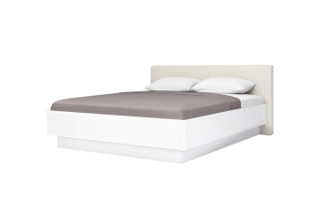 Postel 180 výklopná s roštem, bílý lesk Mila