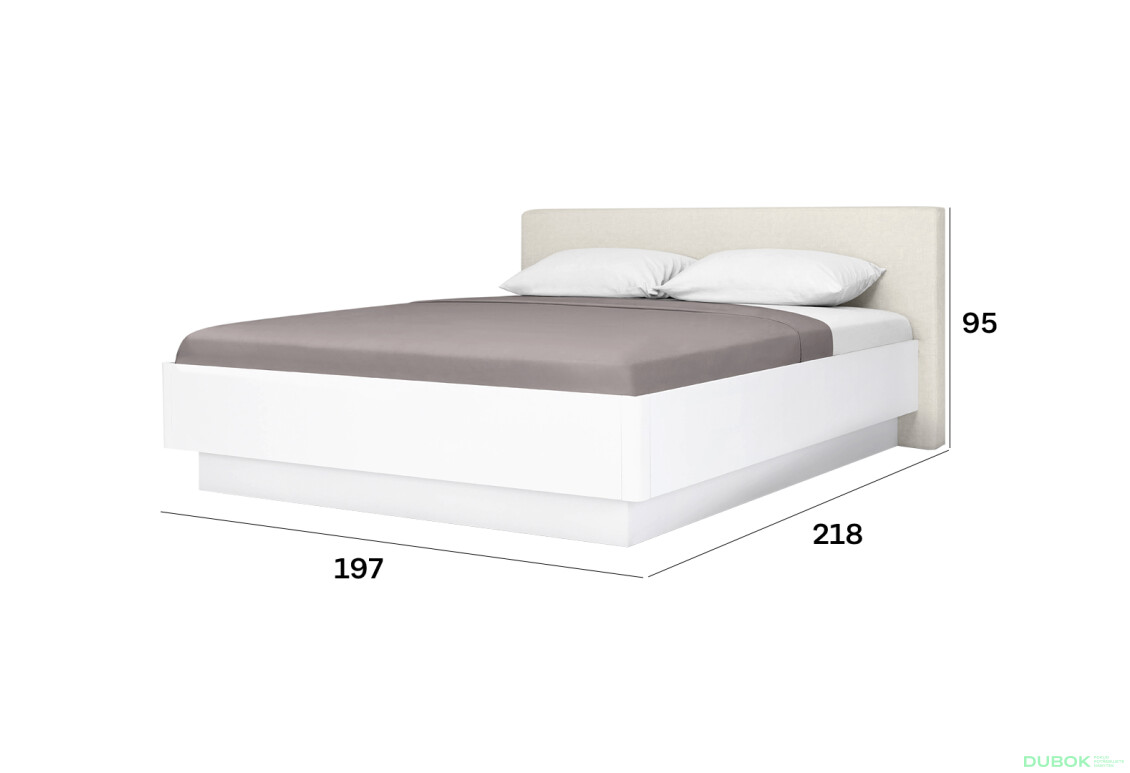 Fotografie 6 - Postel 180 výklopná s roštem, bílý lesk Mila