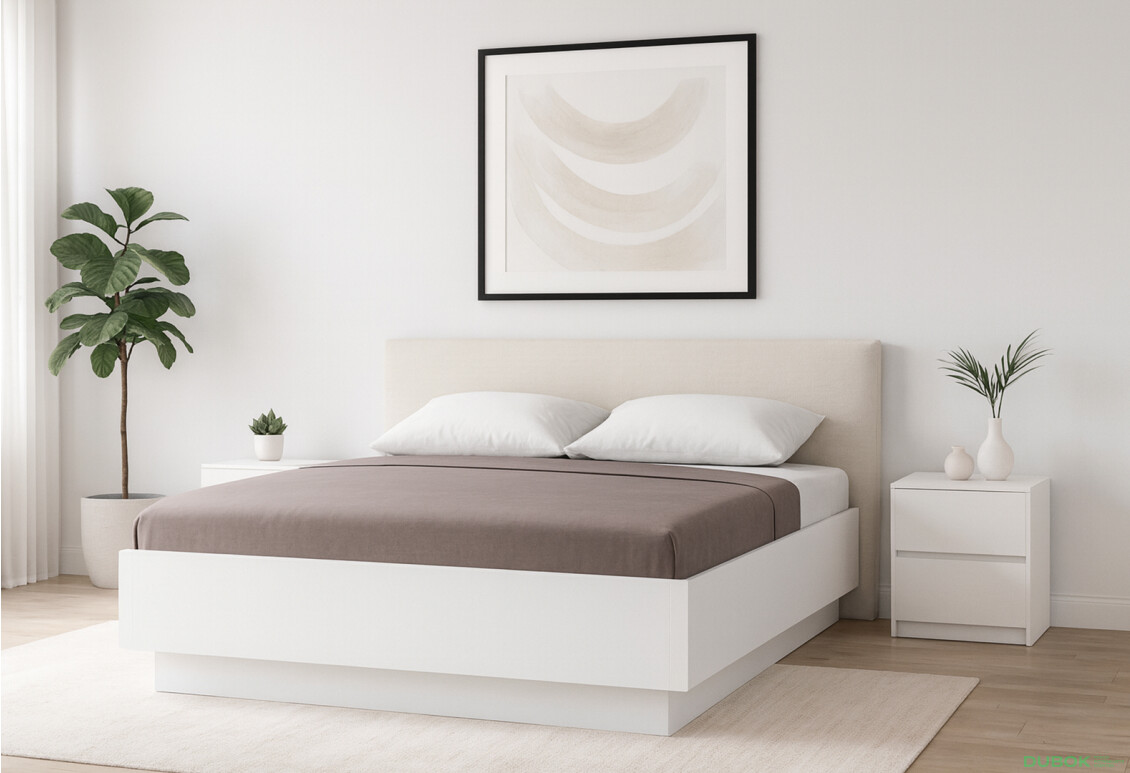 Fotografie 2 - Postel 180 výklopná s roštem, bílý lesk Mila