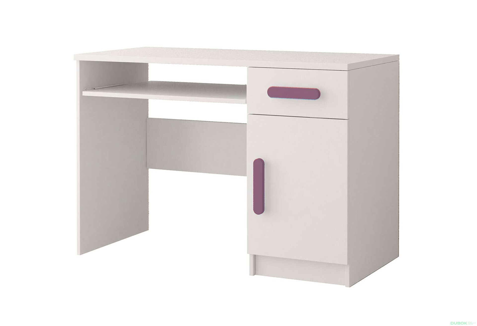 Fotografie 1 - Psací stůl Smyk bílá, úchytky vřes Idczak meble