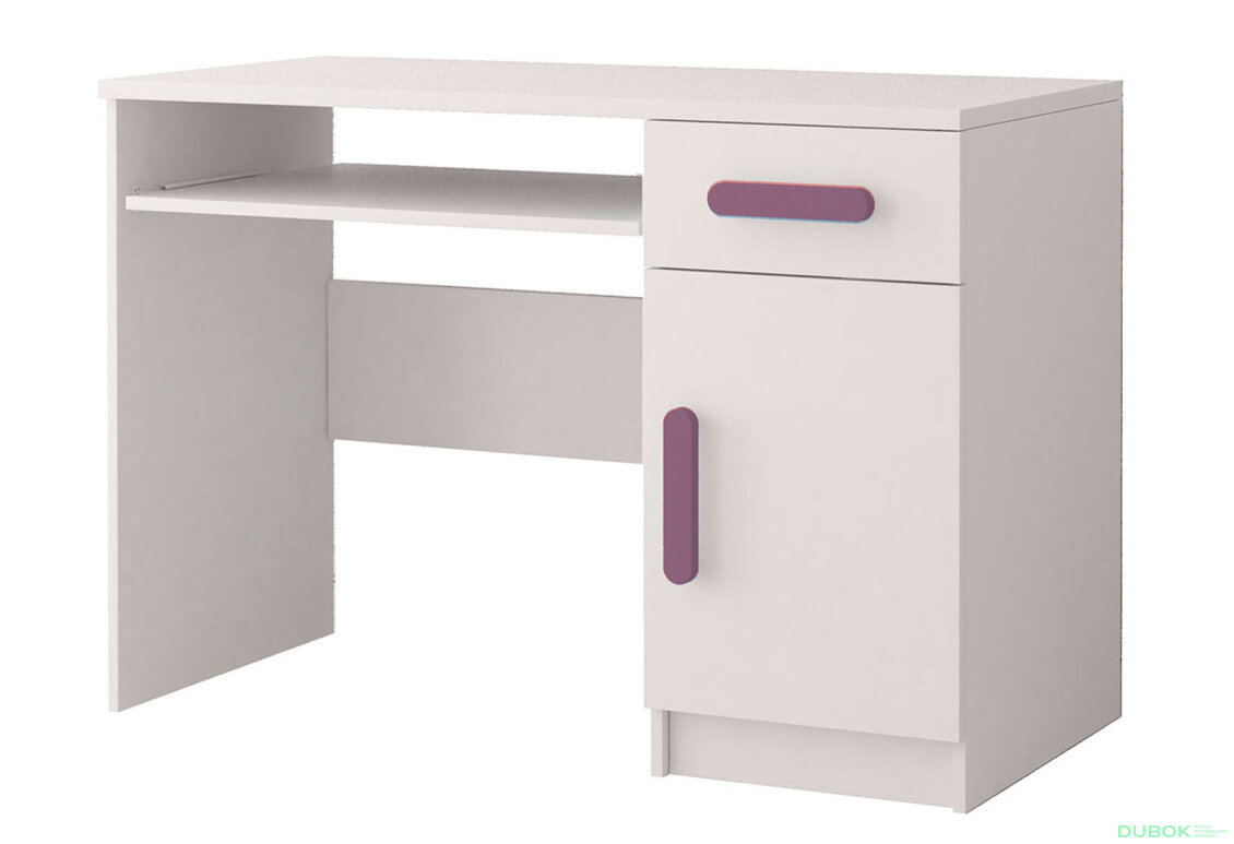 Psací stůl Smyk bílá, úchytky vřes Idczak meble