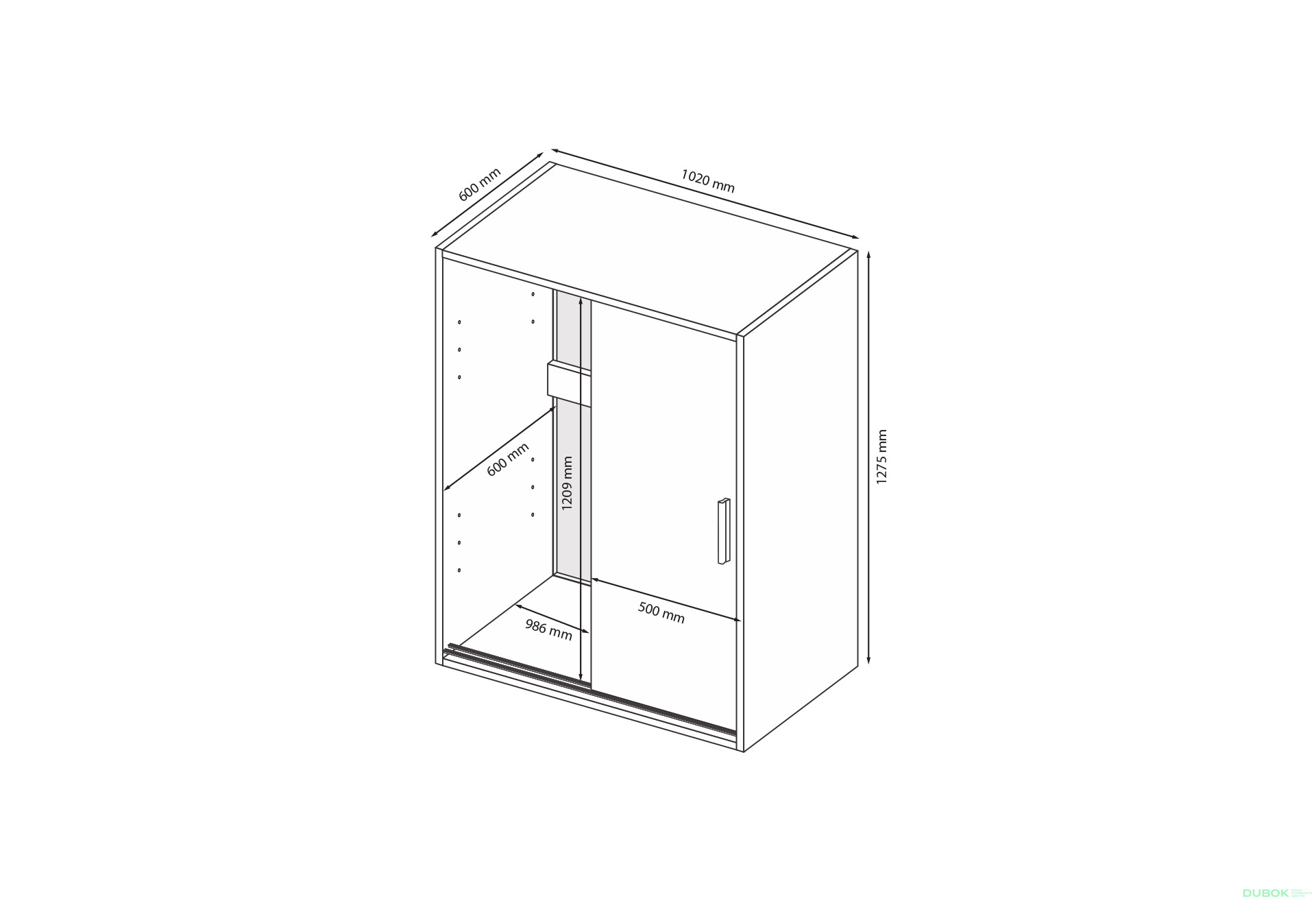 Fotografie 2 - Komoda 2dv (Bílá / Dub artisan) Case