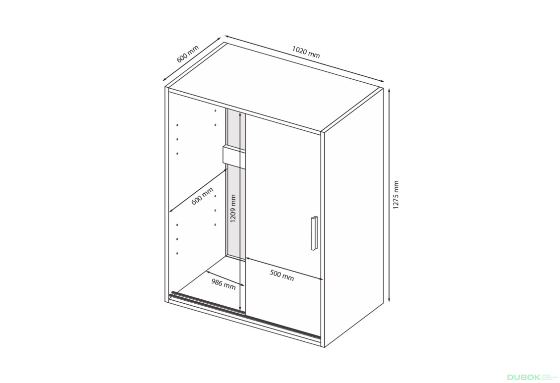 Fotografie 2 - Komoda 2dv (Bílá / Dub artisan) Case