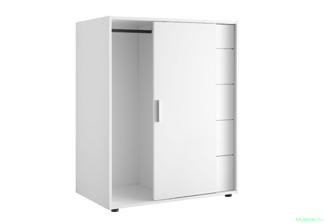 Komoda Case 1dv 5šx (Bílá)
