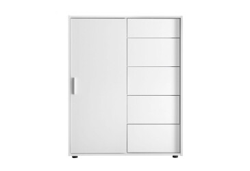 Komoda 1dv 5šx (Bílá) Case