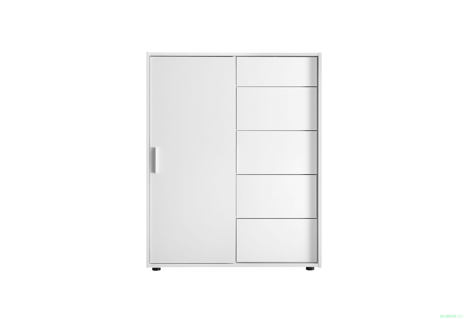 Fotografie 1 - Komoda 1dv 5šx (Bílá) Case