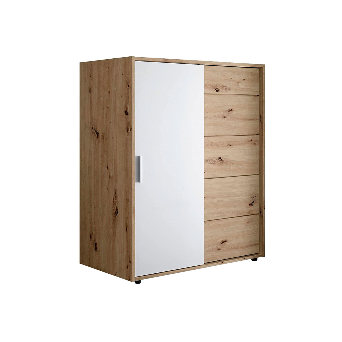 

Komoda 1dv 5šx (Bílá / Dub artisan) Case