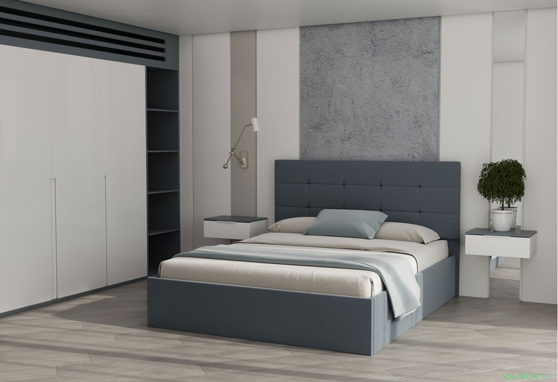 Fotografie 2 - Postel Bristol 1.6 Antracit samet